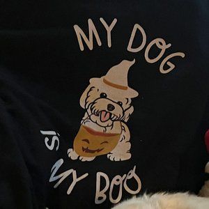 My dog is my boo cute Halloween shirt dog mom popular unisex tee